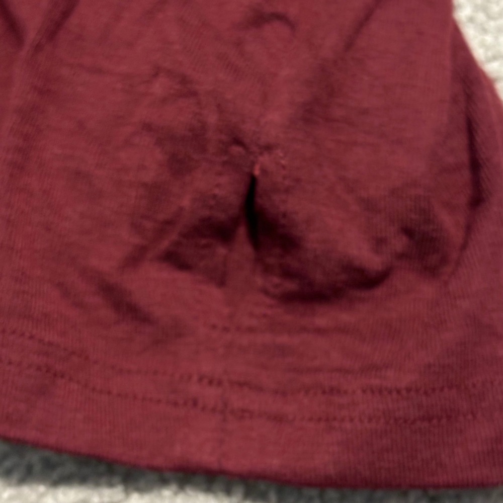 OGL Burgundy Cashmere Blend Tencel Scoop Neck Long Sleeve Top XL 250805-2653W24 - Picture 3 of 7